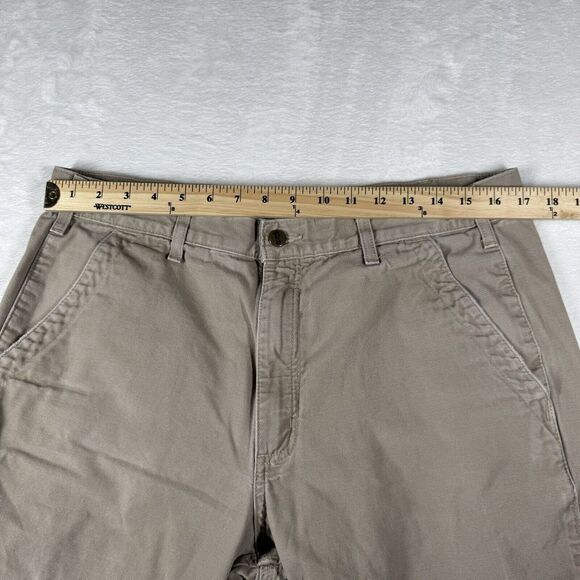 Men's Carhartt Relaxed Fit Cargo Pants Khaki 36 X 34‎ Work Straight - Picture 11 of 13